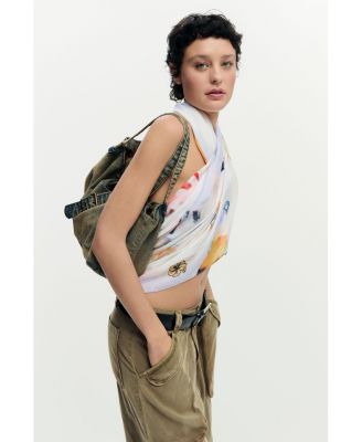 Women's Rectangular foulard charms