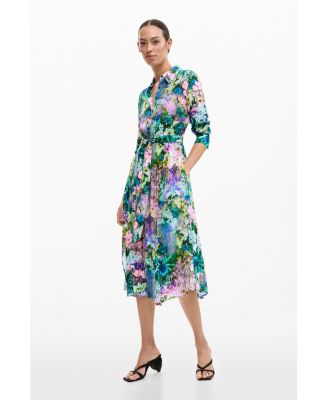 Women's Shirt Dress Garden