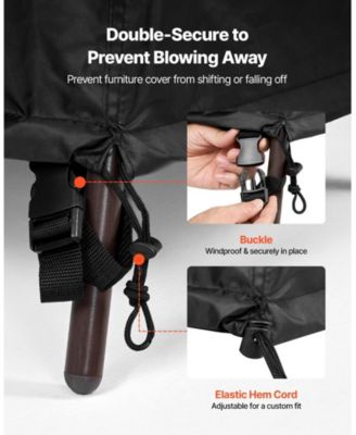 Waterproof Outdoor Table And Chairs Cover 74L x 47W x 28H in