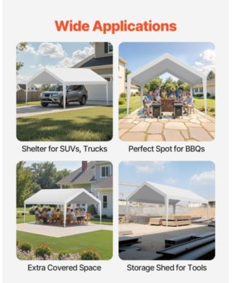 12 x 20 ft Waterproof Carport Replacement Canopy Cover Car Shelter Tarp Frame Not Included