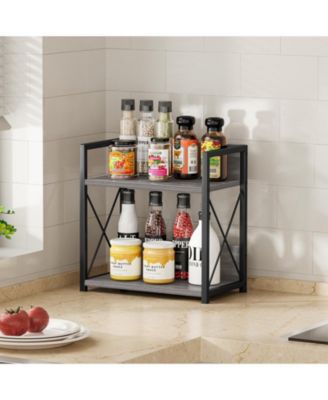 2 Tier Countertop Spice Rack Organizer