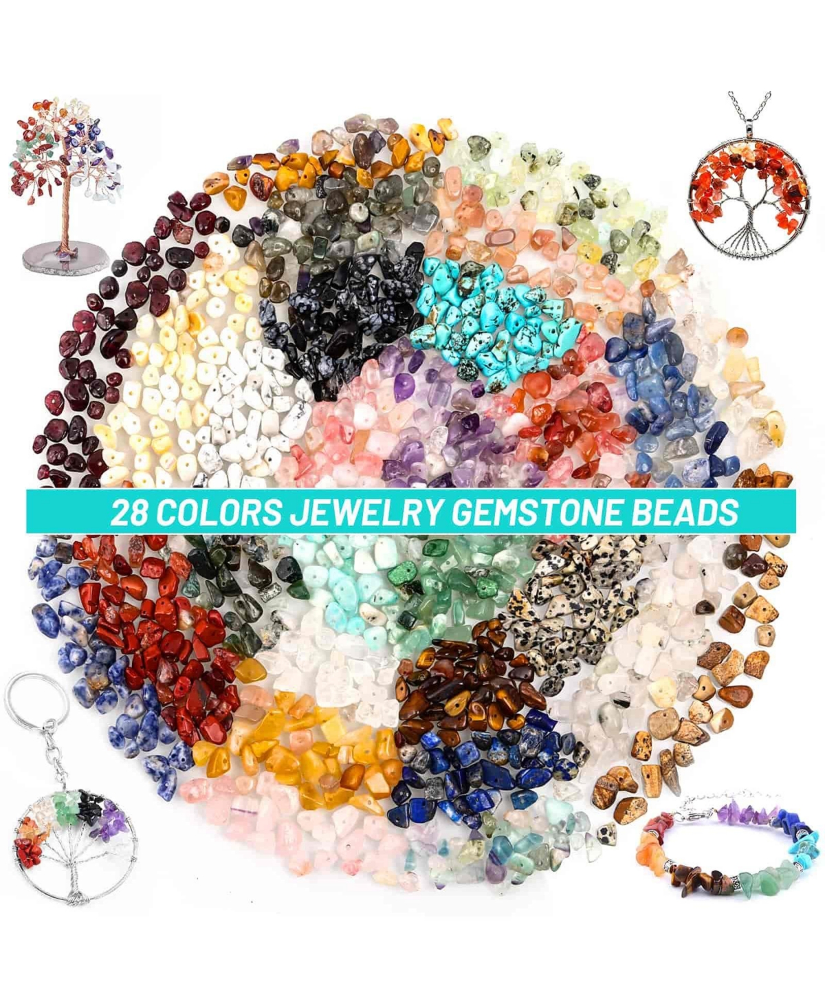 Gnuadz 1660pcs Crystal Beads Ring Making Kit for Adults Women Diy Jewelry Supplies 28 Colors
