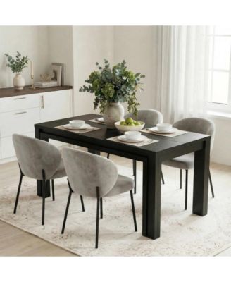 Rectangular Dining Table for 6 People, Farmhouse Kitchen Table, Wooden Dining Table