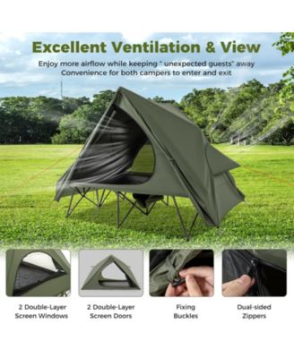 Foldable 2 Person Camping Cot Tent Pop Up Shelter with Bag