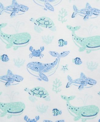 Baby Boys' Sea life Short-Sleeve and Sleeveless Romper, 2-Pack 