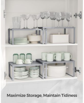 Metal Stackable Expandable Cabinet Countertop Spice Organizer Rack