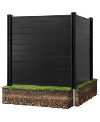 2 Panel Outdoor Privacy Screen 48 x 48 in Vinyl Fence for Pool Equipment