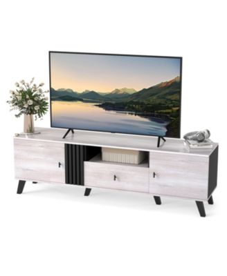 Mid Century Modern TV Stand Entertainment Center  TVs-Oak