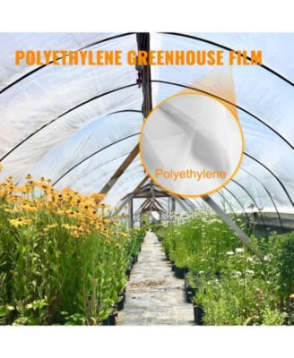 12 x 25 Ft UV Resistant Polyethylene Greenhouse Plastic Film 6 Mil