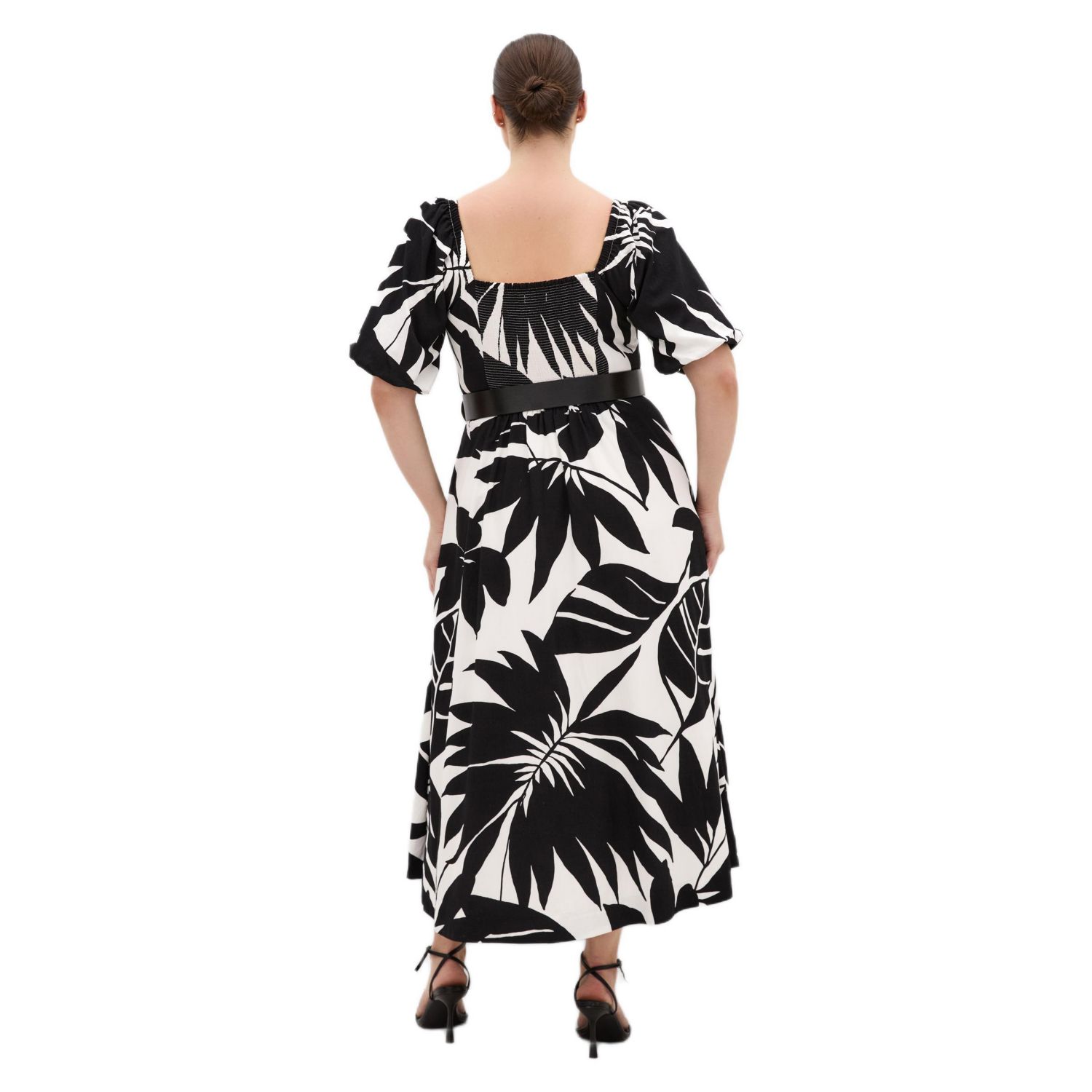 Women's Plus Size Collins Oasis Print Belted Maxi Dress