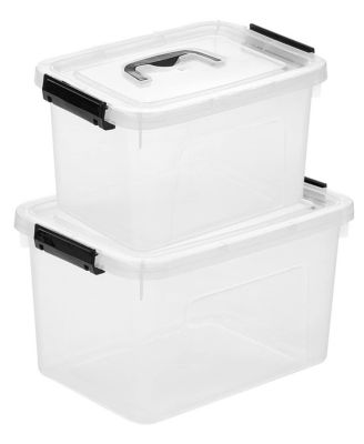 Clear Latch Storage Box with Handle and Lid