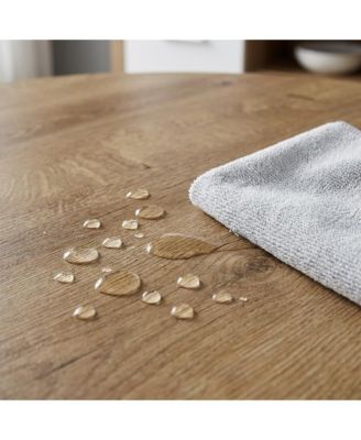 Round Dining Room Table for 4-6, 47'' Farmhouse Table, Kitchen Dinner Room Tables, Rustic Circle Tables