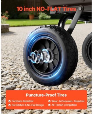 600 lbs Poly Dump Cart Wagon with 90 Quick-Dump and 180 Swivel Wheels