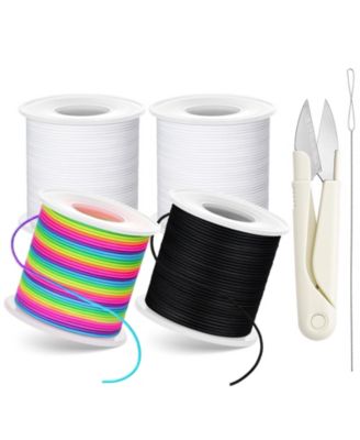 4 rolls 660ft Stretchy Bracelet String Kit Elastic Cord Beading DIY Crafts Necklace Sewing