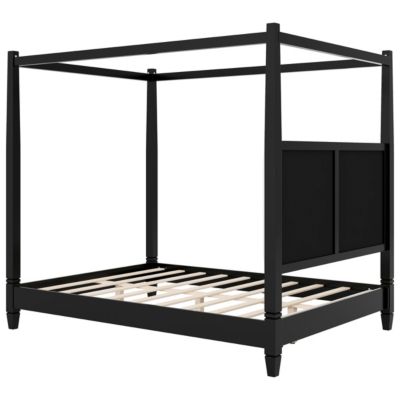 Canopy Platform Bed w/Upholstered Headboard