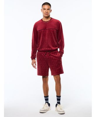 Men's Bandiera Debossed Velour Short