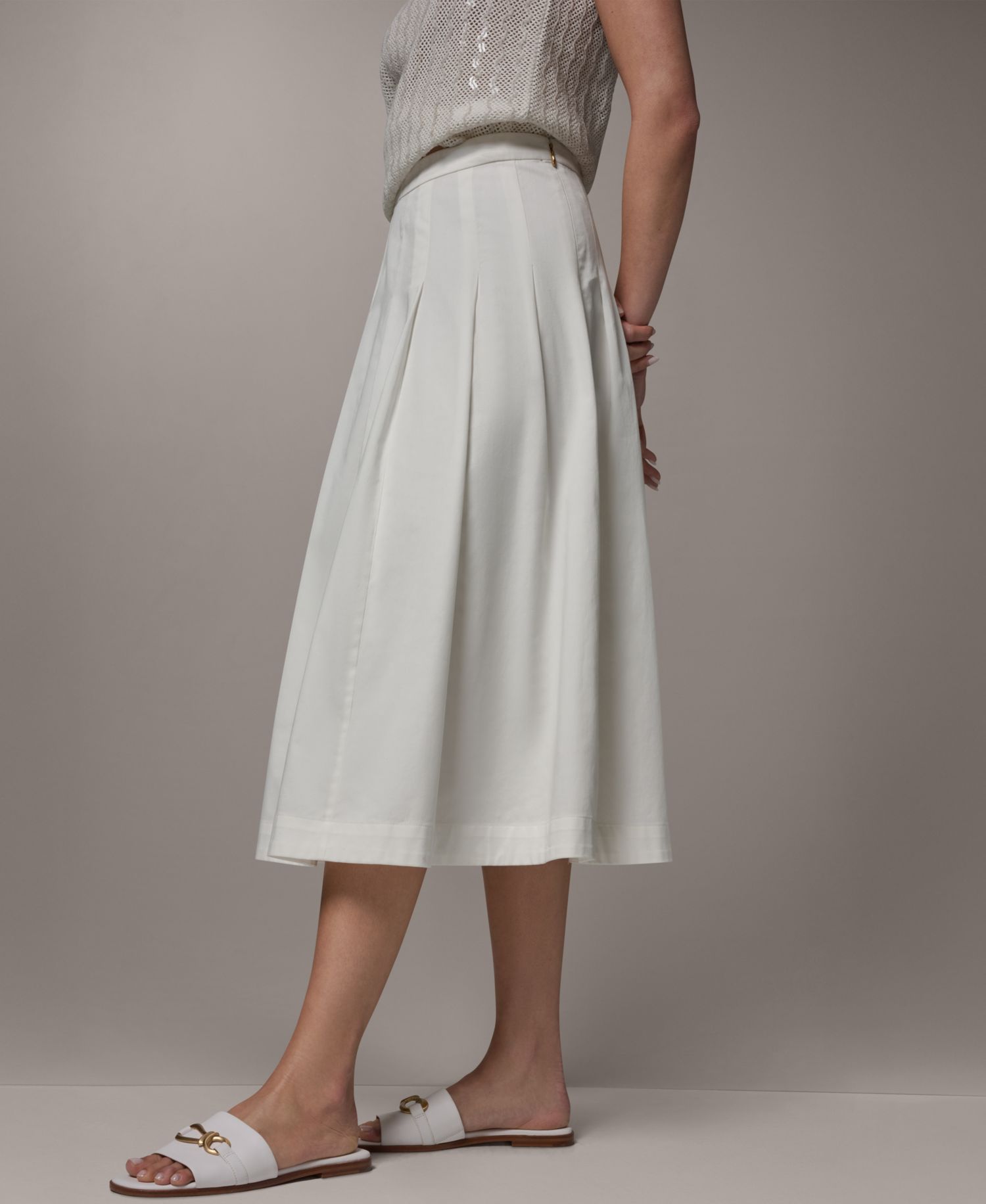 Women's Pleated Midi Skirt