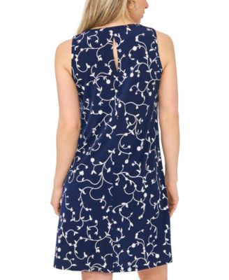 Petite Sleeveless Round Neck Mini Dress