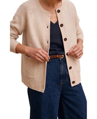 Women's Cable Detail Raglan Cardigan