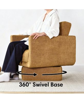 360 Swivel Barrel Accent Chair, Modern Club Lounge Chair, 1 Pc