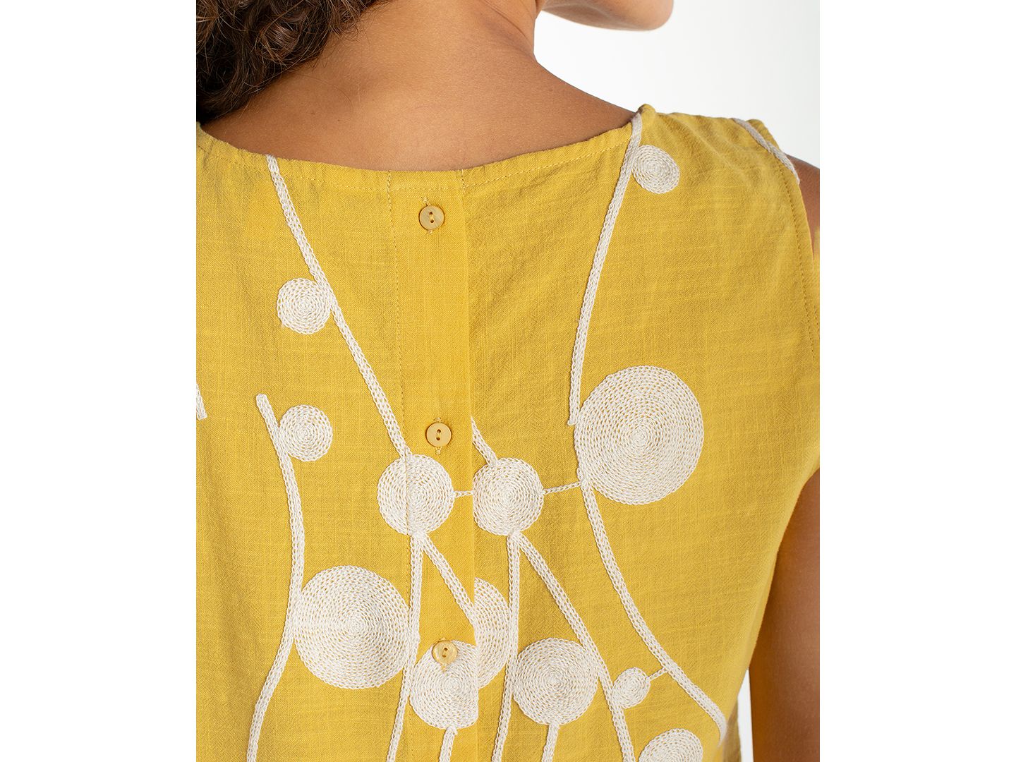 Женский топ Liverpool Los Angeles Printed Sleeveless Cotton, цвет: Жёлтый / Кремовый — фото 2