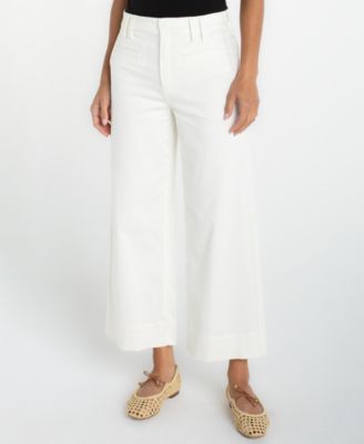 Women's High-Rise Cropped Wide-Leg Pants