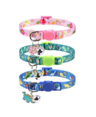 Breakaway Cat Collars with Bells Adjustable Safety Cute Pet Collars for Cats Kittens Puppies
