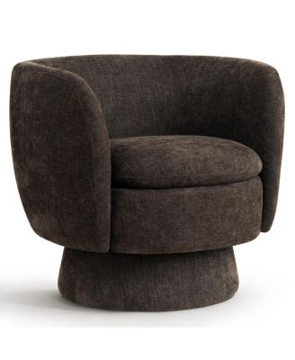 31 Wide Swivel Barrel Accent Chair, 360degree(s) Upholstered Armchair, 1 Pc