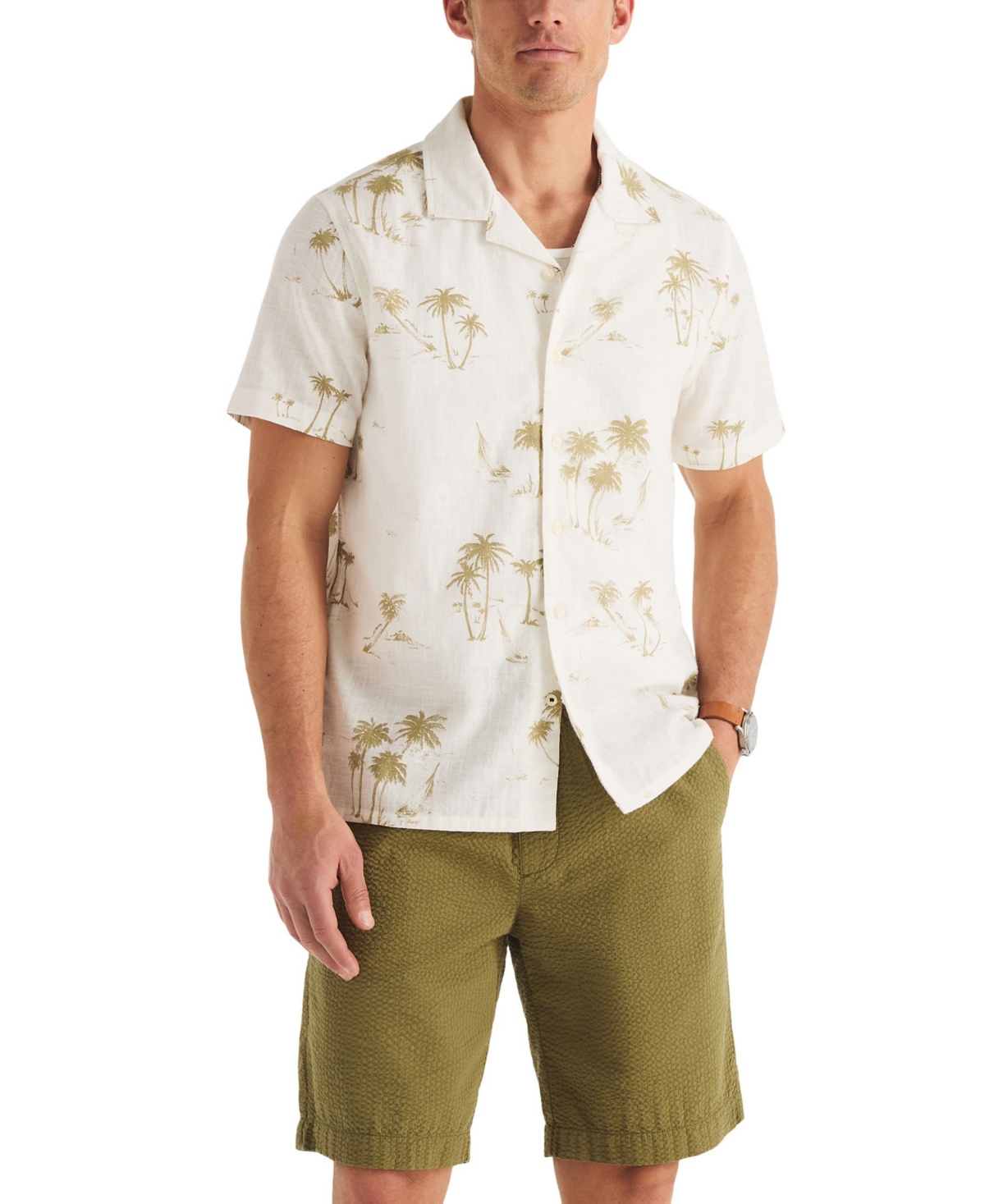 Nautica Men's Printed Short-Sleeve Shirt