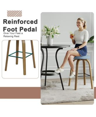 Fabric Swivel Bar Stools Set of 2