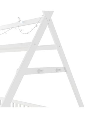 House Bed with Light, Low Floor, Fence and Roof