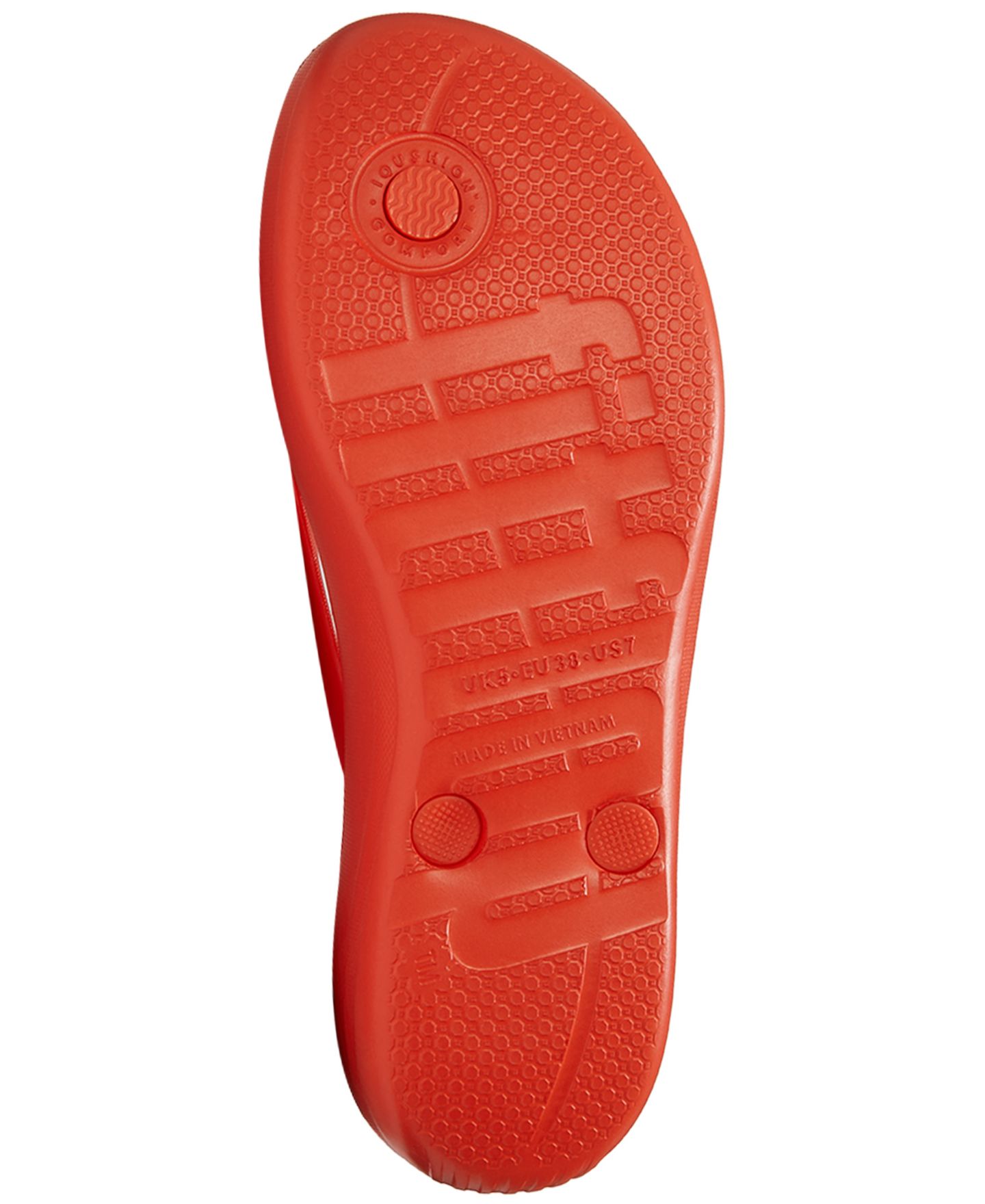 Женские сандалии FitFlop Iqushion Glossy-Button Slip-On, цвет: Вишнёвый — фото 4