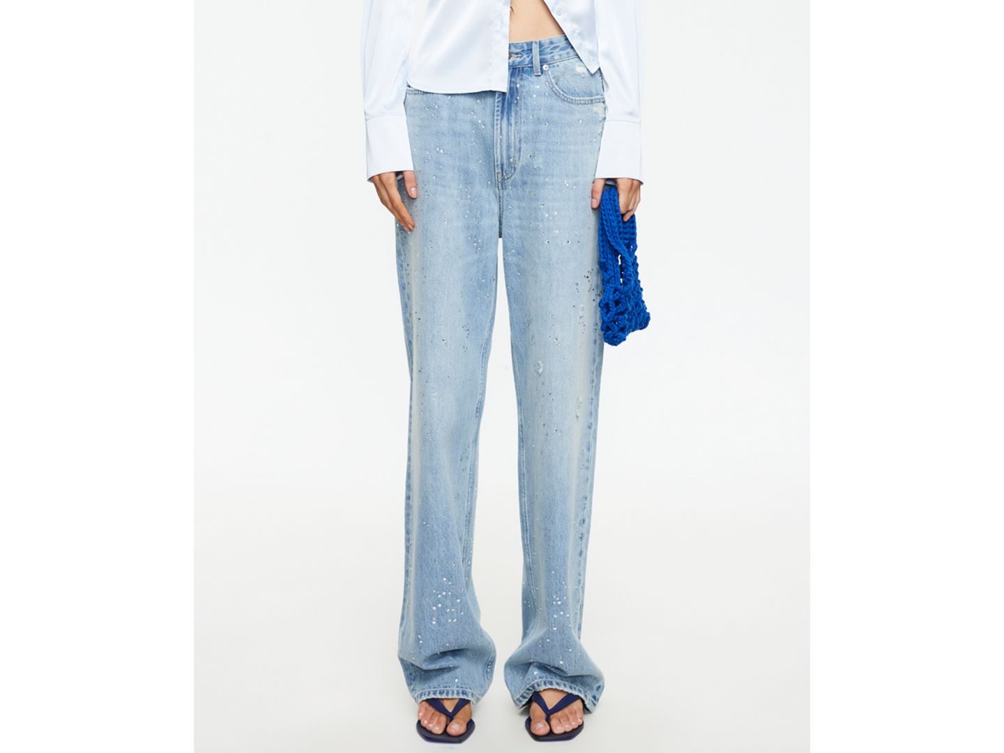 Женские джинсы Lioness Diamante Straight Cotton, цвет: Светлый джинсовый — фото 1