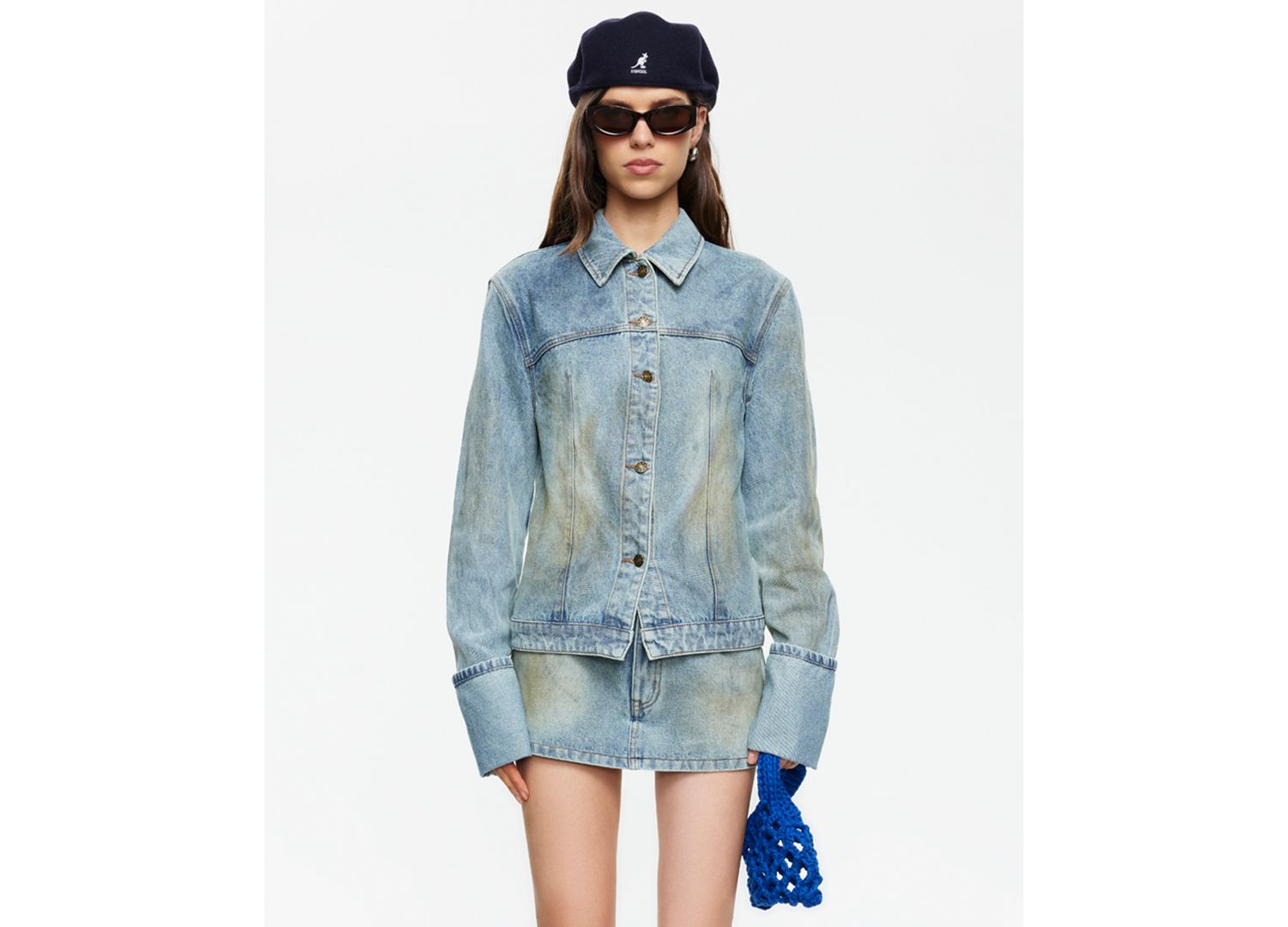 Women's The Bronx Spread Collar Button-Front Cotton Denim Jacket