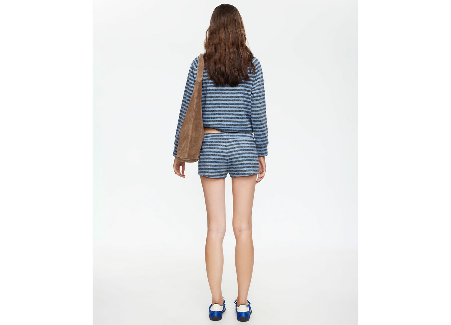 Women's Striped Funnel Neck Jacket