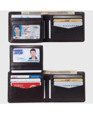 Men's Connor Executive Bifold Wallet | Business Passcase for Men | Premium Leather | Dual ID Windows | RFID Blocking | Gift Box Included