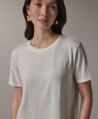 Women's Linen Jersey Striped Tee