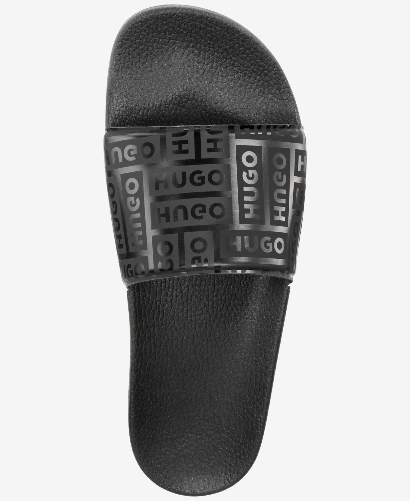 Мужские сандалии Hugo Boss Monogram Logo Slip-on, цвет: Чёрный — фото 4
