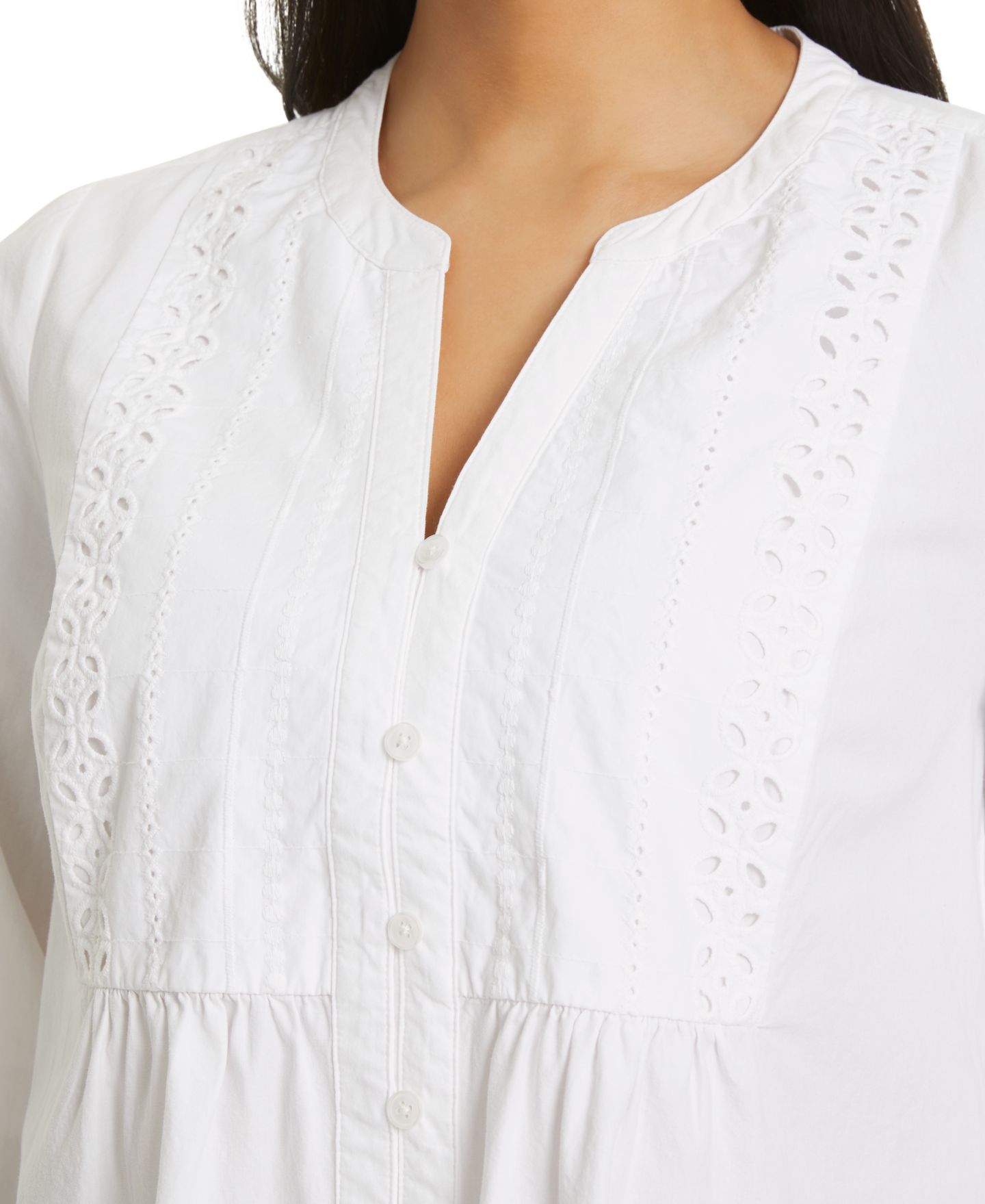Женский топ Gloria Vanderbilt Peplum Button-Front Top, цвет: Яркий маковый — фото 4