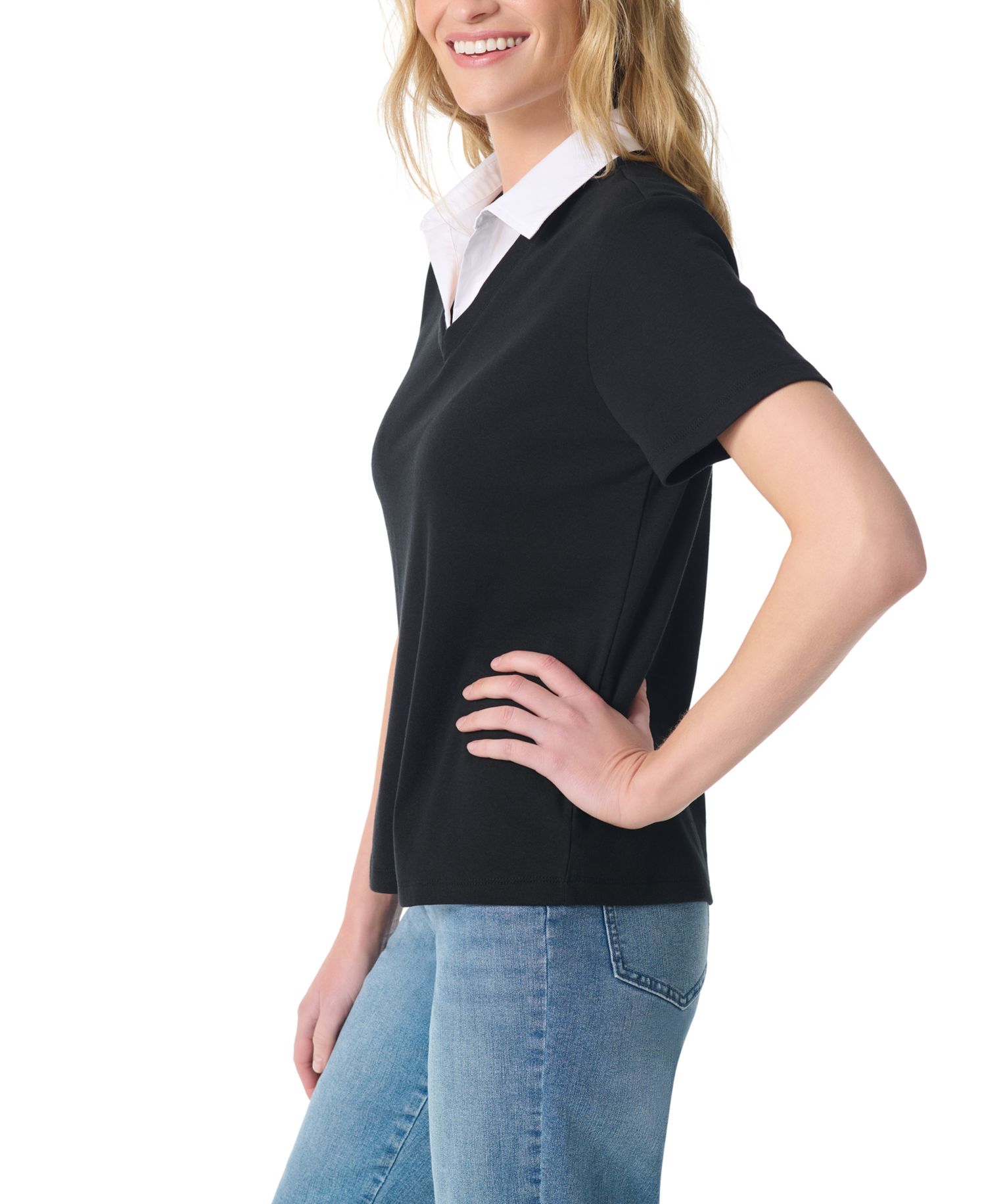 Women's Polo Twofer Top