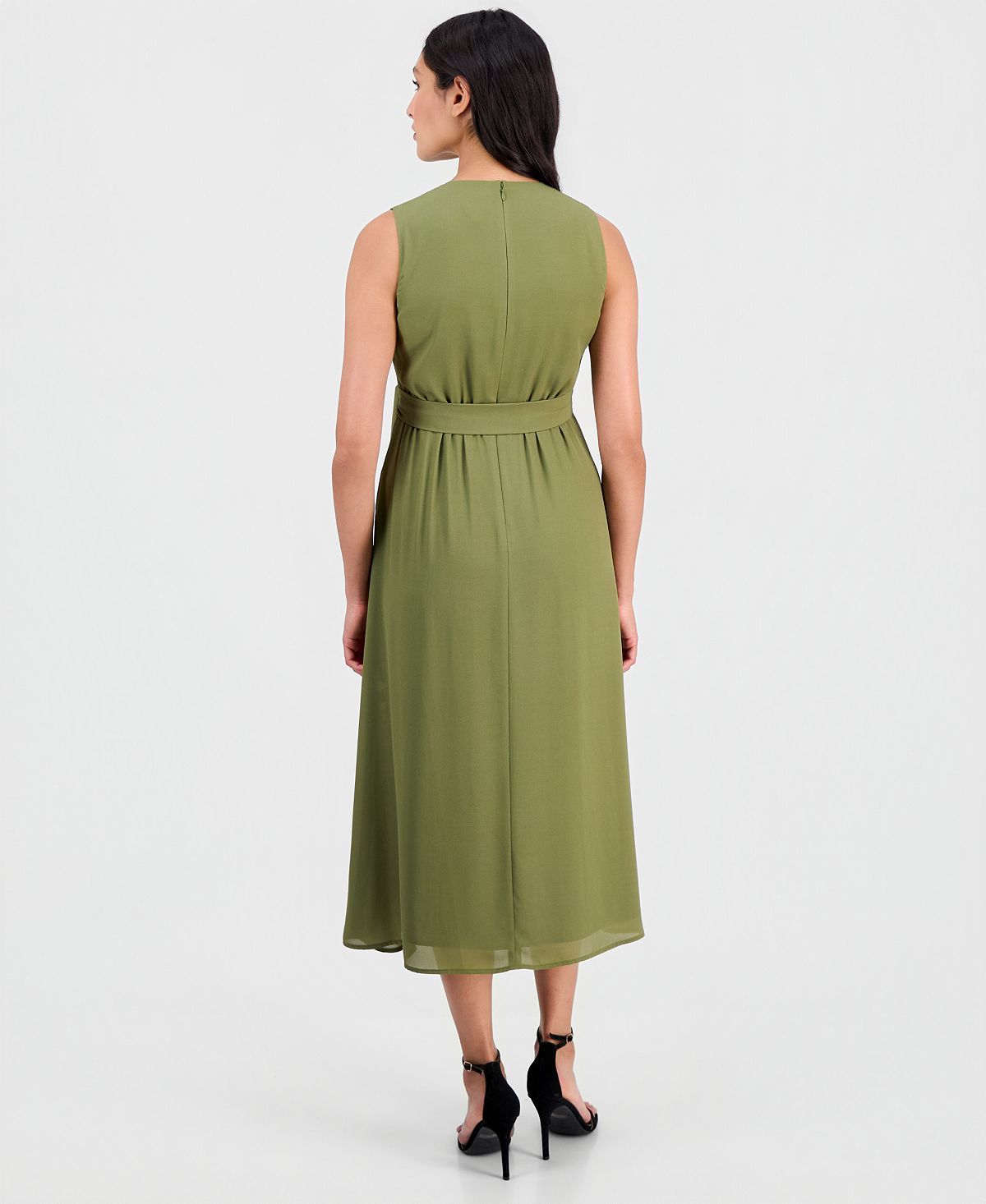Anne Klein Women's Faux-Wrap A-Line Midi Dress view 5 — MAYCSS fashion products