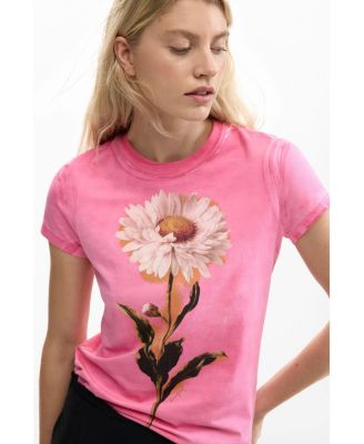 Women's Fitted daisy T-shirt