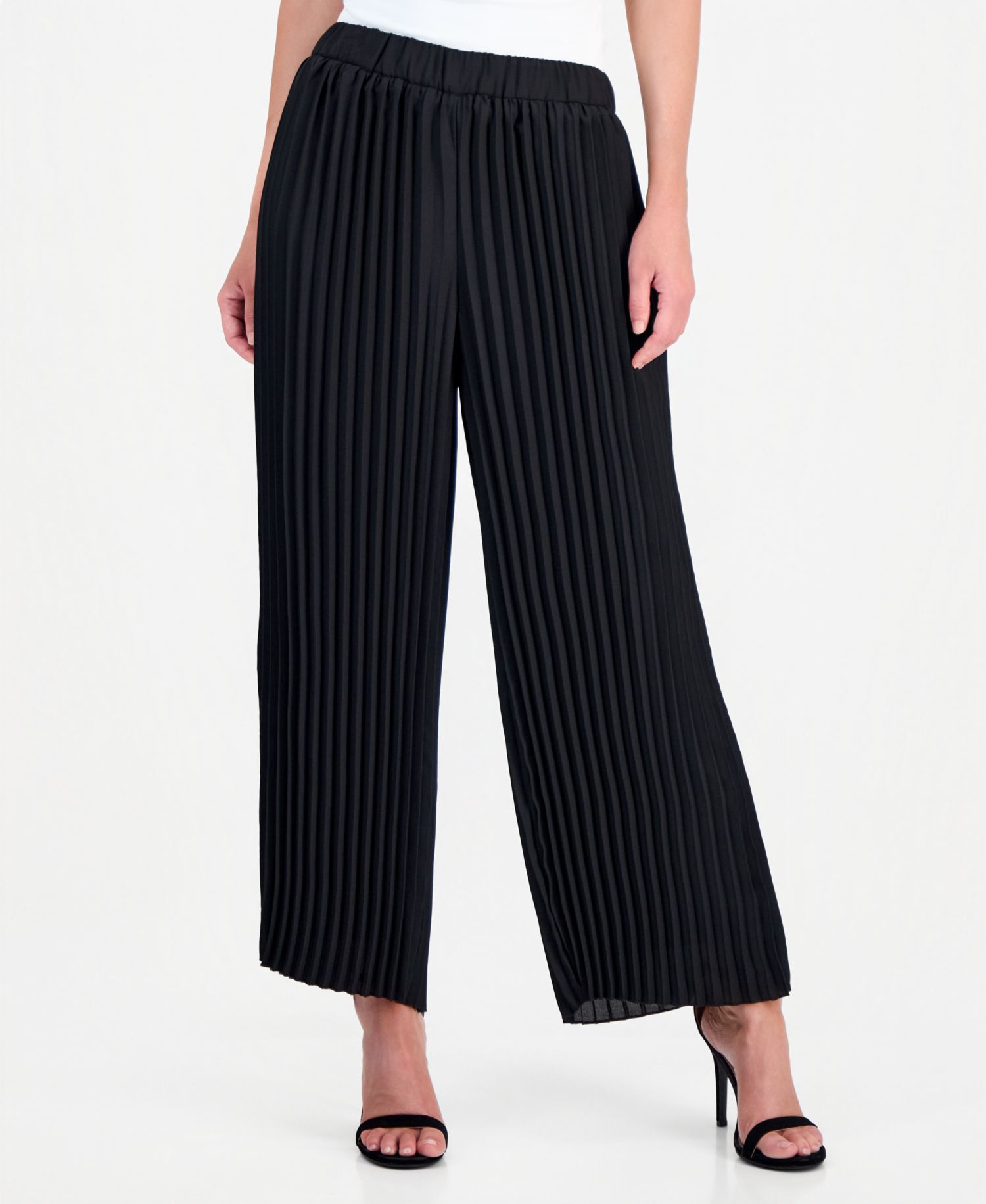 Women's Pleated Wide-Leg Pants
