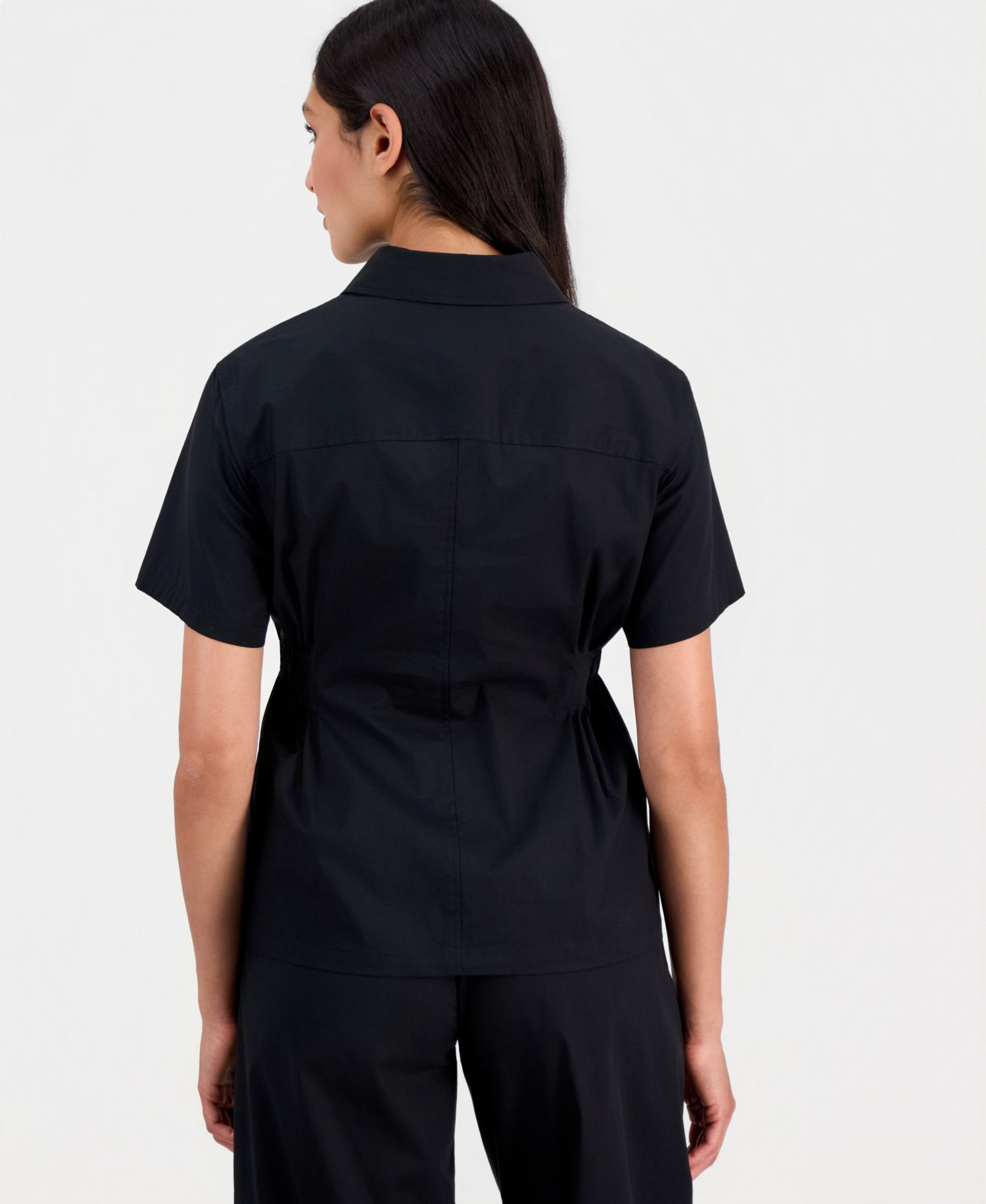 Women's Side-Pleat Button-Front Shirt