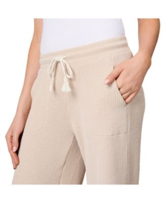 Women's Ripple Knit Long Wide Leg Pant