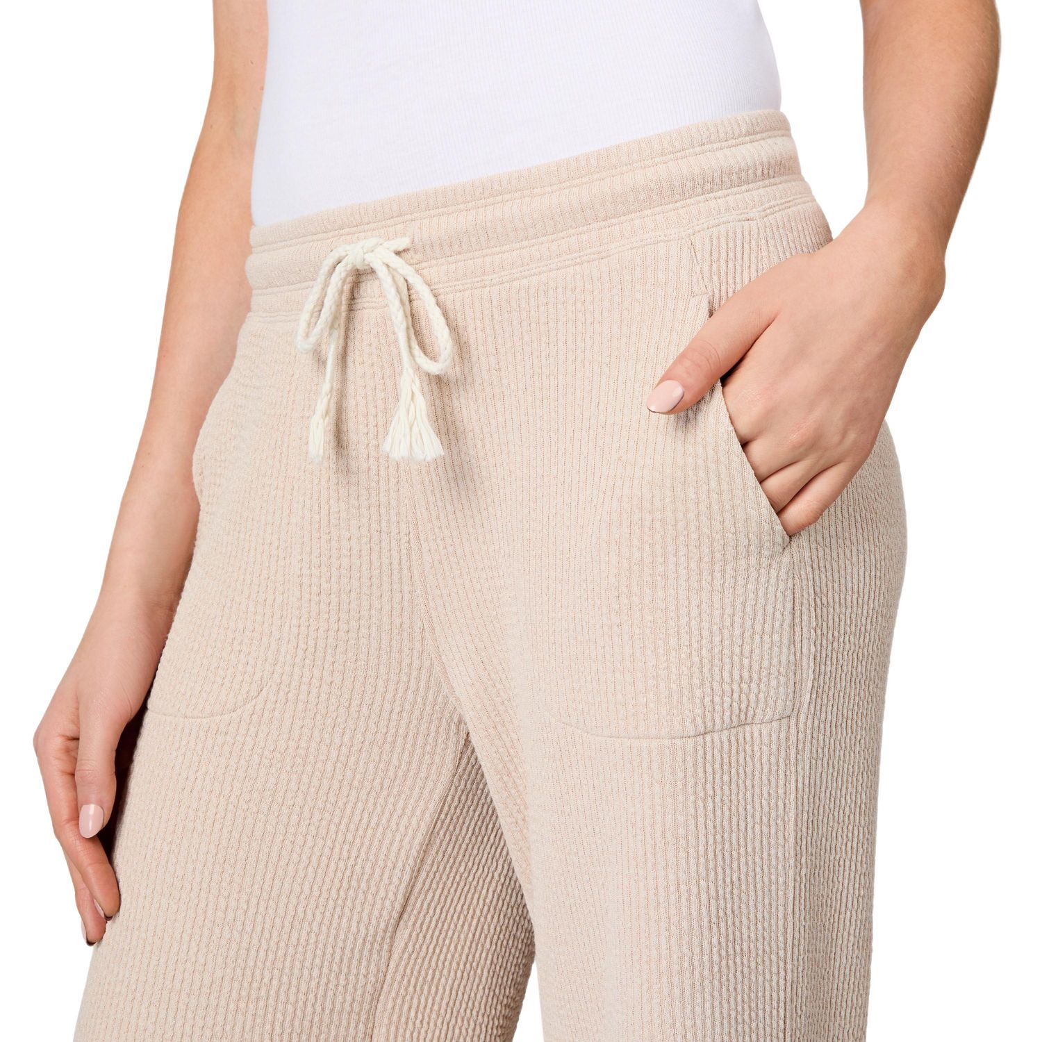 Women's Ripple Knit Long Wide Leg Pant