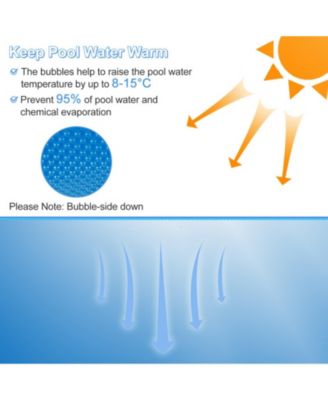 Rectangle Solar Pool Blanket 40 x 20 ft, 12-MIL Heat Retaining Cover with Carrying Bag