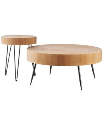 Round Coffee Table Set with Matching End Table