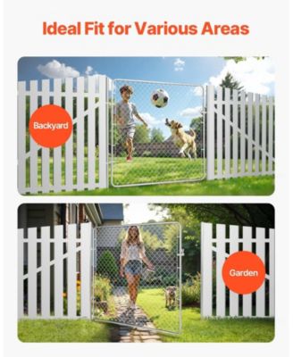 Chain Link Fence Gate, Adjustable Panel, Openings, Galvanized