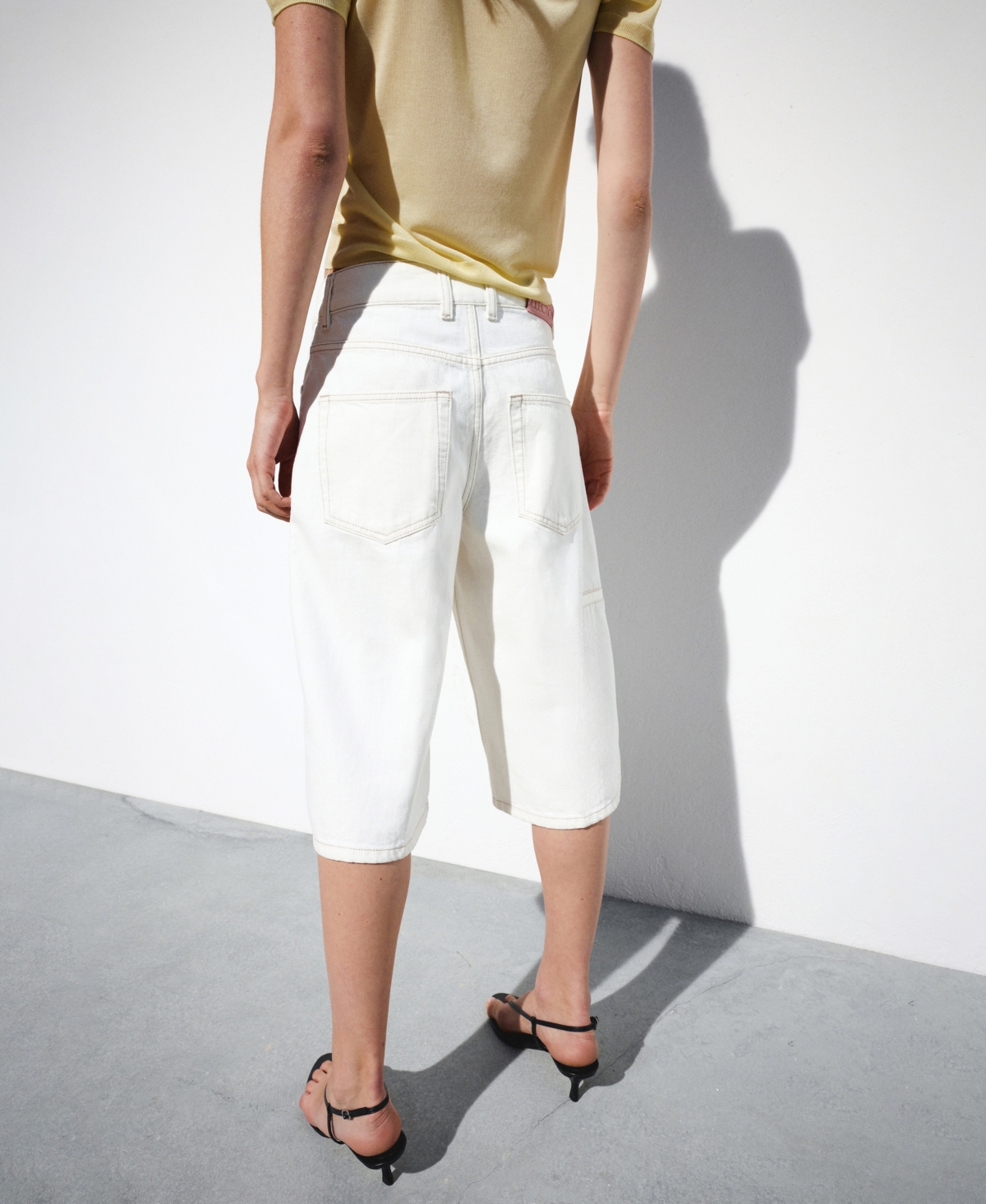 Selection Mango Women's Straight Mid-Rise Bermuda Shorts